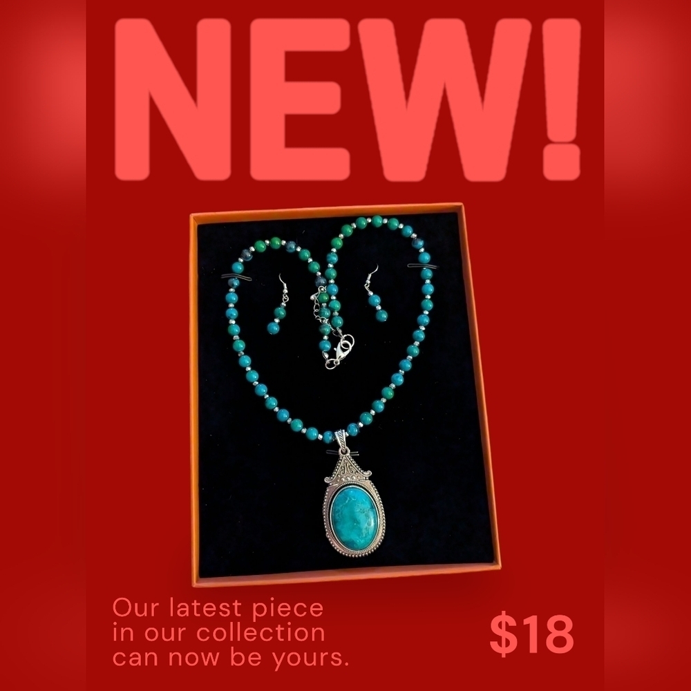 Canyon Sky Turquoise Necklace Earrings Set
